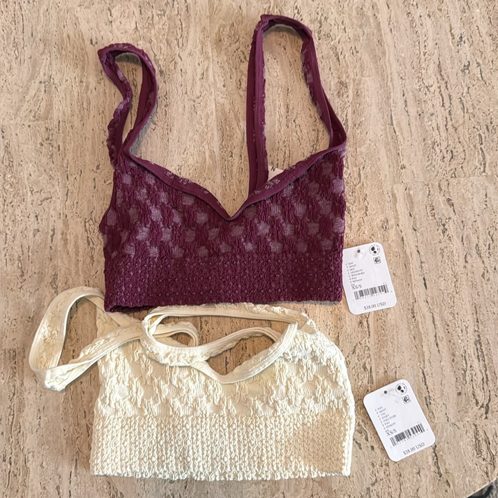 Free people Just Like That Bralette NWT-  2 bras 1 in each color